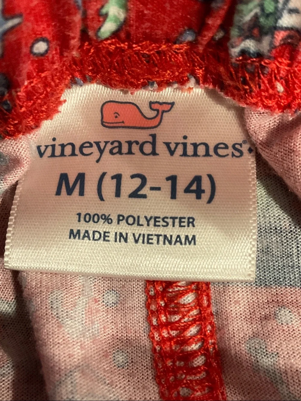 Vineyard Vines Red Holiday Penguin Print Pajama Pants
